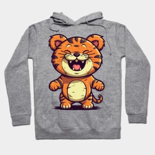 Funny baby tiger laughs Hoodie